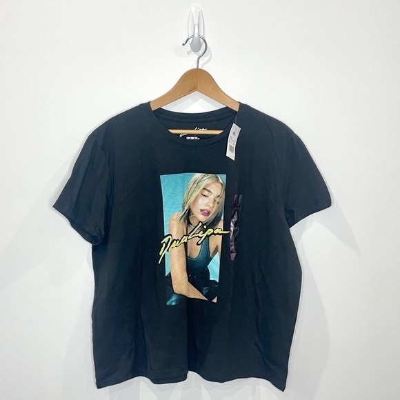 Dua Lipa Black Athletic Fit Tee - Picture 1 of 4